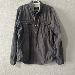Harley Davidson Pearl Snap Grey Mens Casual Button Up. Size XL.
